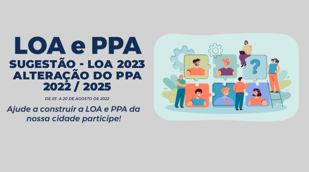 RESPONDA AQUI AO FORMULÁRIO DE SUGESTÃO POPULAR PARA ELABORAÇÃO LOA